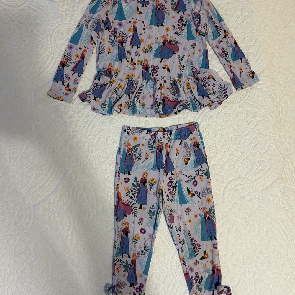 Posh Peanut Disney Floral Pajama Set